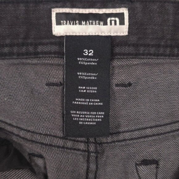TRAVIS MATHEW Men's Jeans Black Size 32 Stretch Cotton - Picture 3 of 11